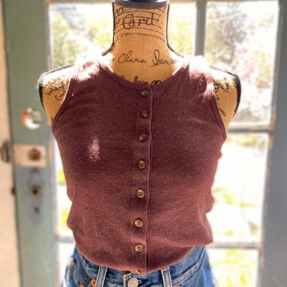 American Eagle hi-neck cropped tank top